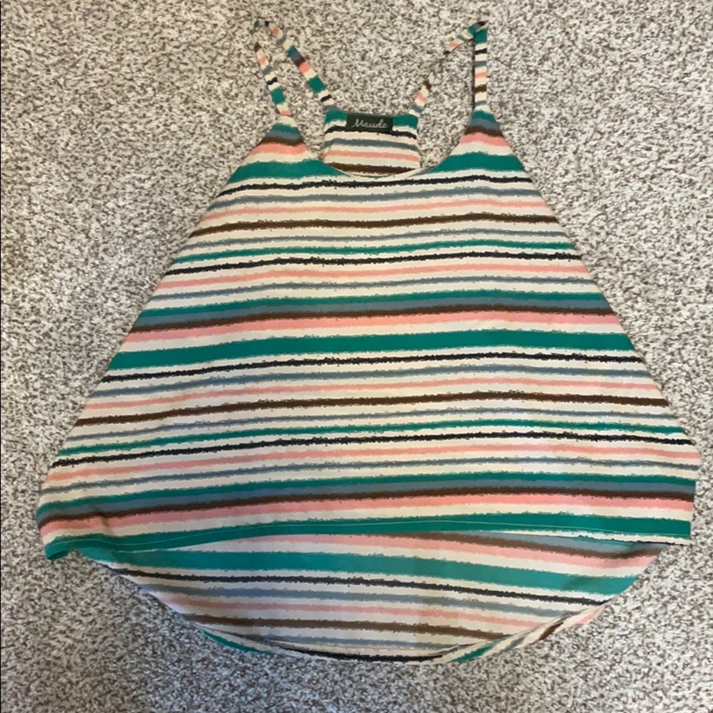 Racer back colorful striped top